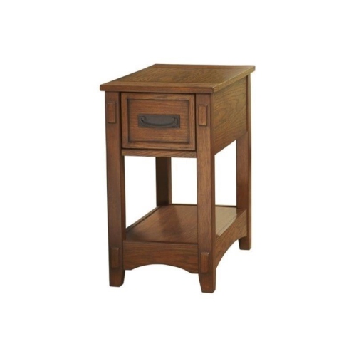 Bowery Hill Signature Design by 1-Drawer Chairside End Table in Brown