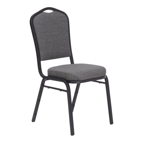 NATIONAL PUBLIC  Nps 9300 Series 37" Modern Metal Stack Chair In Natural Stone/black Sandtex In Gray Love it