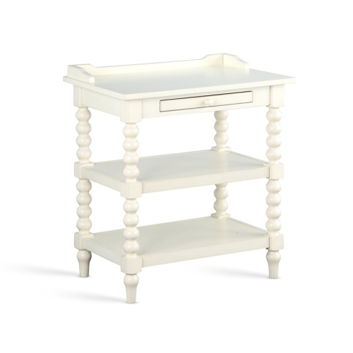 BOWERY HILL  Traditional Antique White Wood Nightstand In White