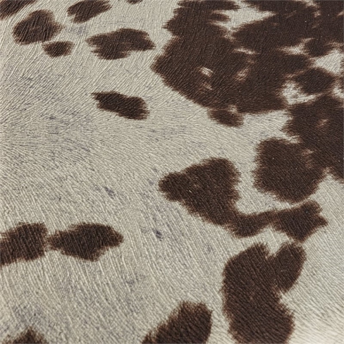 Riverbay Furniture 30" Transitional Wood/Fabric Cow Print Bar Stool in Brown