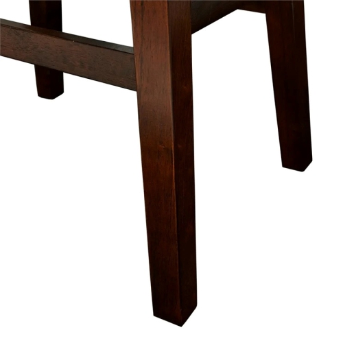 Riverbay Furniture 30" Transitional Wood/Fabric Cow Print Bar Stool in Brown