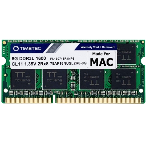 TIMETEC  8GB Compatible for Apple Ddr3L 1600Mhz PC3L-12800 for Mac Book Pro, Imac, Mac Mini Mac Ram