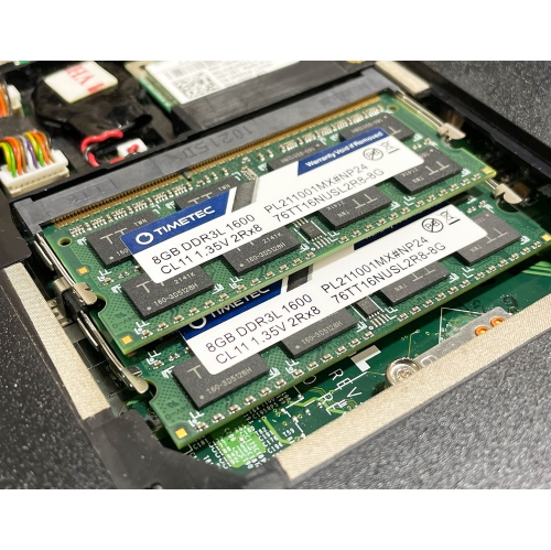 Timetec 16GB KIT(2x8GB) DDR3L / DDR3 1600MHz PC3L-12800 / PC3-12800 Non-ECC Unbuffered 1.35V/1.5V CL11 2Rx8 Dual Rank 204 Pin SODIMM Laptop Notebook