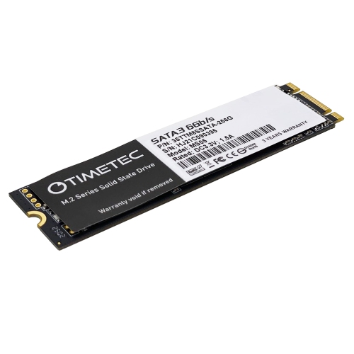 Timetec 256GB SSD 3D NAND TLC SATA III 6Gb/s M.2 2280 NGFF 128TBW Read Speed Up to 550MB/s SLC Cache Performance Boost Internal Solid State Drive for