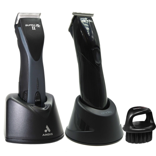 Andis Supra ZR II Cordless CeramicEdge Blade Clipper + Slimline T-Blade Trimmer