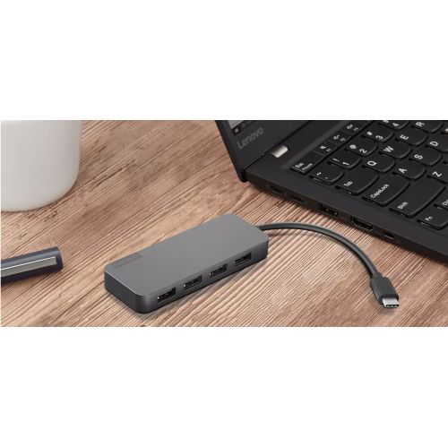 Lenovo 0.1 m USB-C to 4 Port USB-A - Iron Gray (4X90X21427)