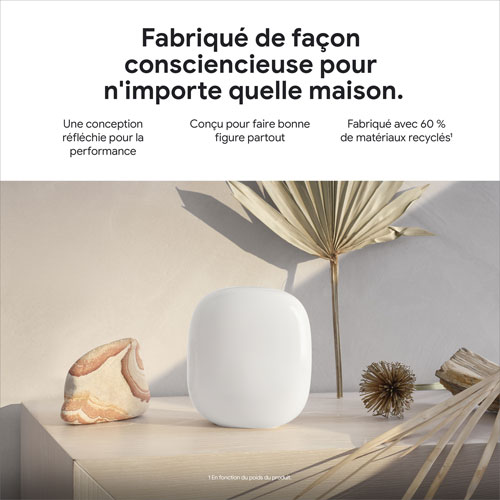 Routeur Wi-Fi 6E Google Nest Pro - Neige - Paquet de 3