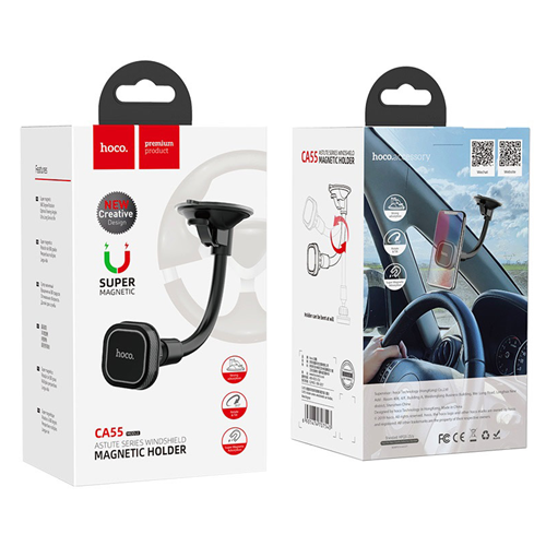 Hoco CA55 Astute Series Windshield Magnetic In-Car Black Phone Holder