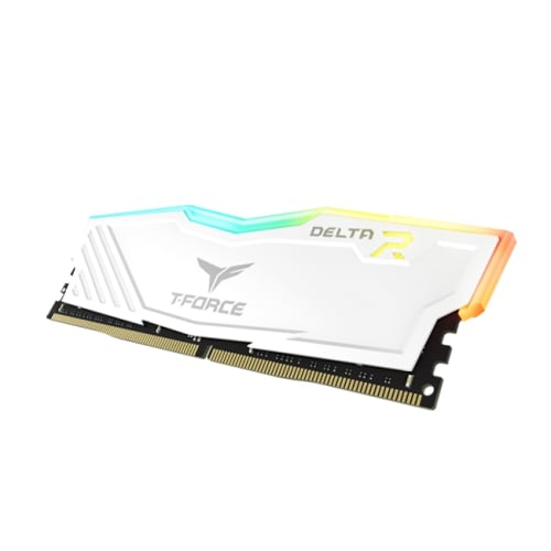 TEAMGROUP  Team Group T-Force Delta RGB 16GB (2X8GB) Ddr4 3600Mhz Cl18 Desktop Memory (Tf4D416G3600Hc18Jdc01) In White