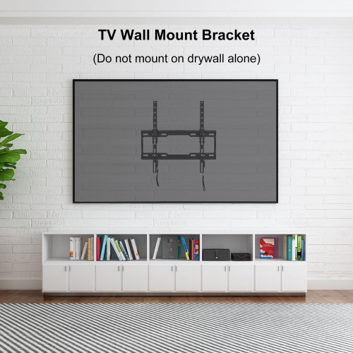 PrimeCables Tilting 26-55 inch Low Profile TV Wall Mount Bracket with Pull Cord,Up to VESA 400x400mm and 99lbs