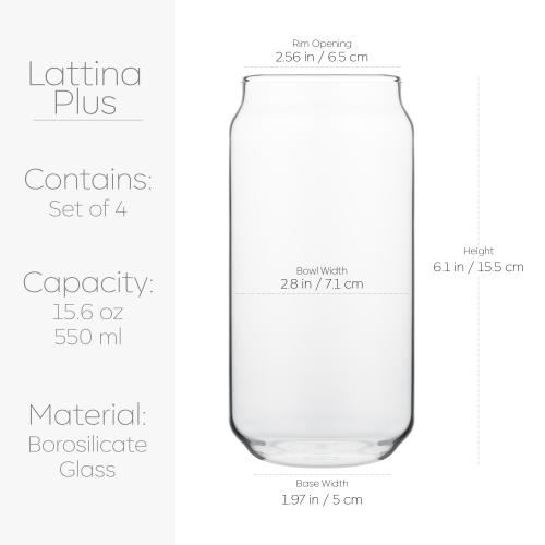 Verres en borosilicaté Lattina Plus de Galateo Capri Collection - Ensemble de 4