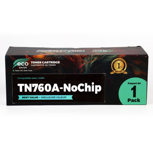 Brother TN760 Compatible Black Toner Cartridge High Yield - With Chip Toner for Brother DCP-L2550DW HL-L2350DW HL-L2370DW MFC-L2710DW MFC-L2717DW