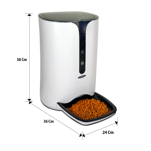 Lentek Smart Pet Feeder with 720p HD Video, 2-Way Audio, 200 oz.