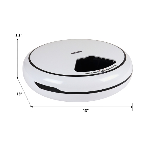 Lentek 5 Meal Automatic Pet Feeder with Voice Message, White, Timed Food Dispenser for Cat or Dog,