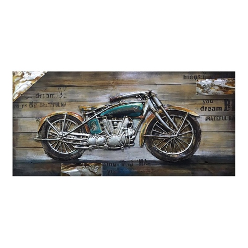YOSEMITE HOME DECOR  "bike Passion I" Wood Wall Art In Multi-Color