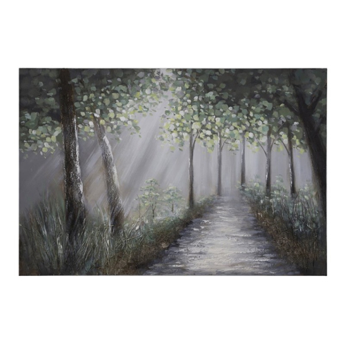YOSEMITE HOME DECOR  'lighted Path I' Wood Canvas Wall Art In Multi-Color
