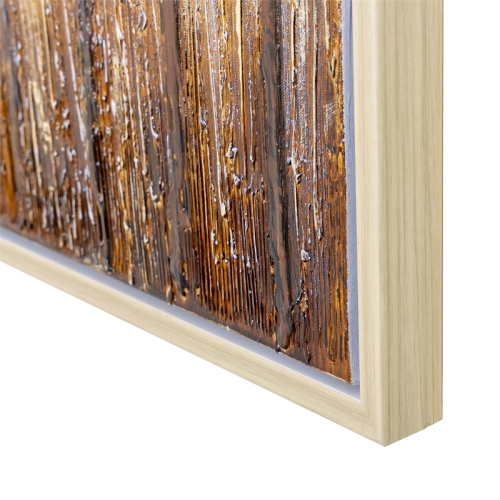 Yosemite Home Decor "Golden Alley" Wood Framed Wall Art in Brown