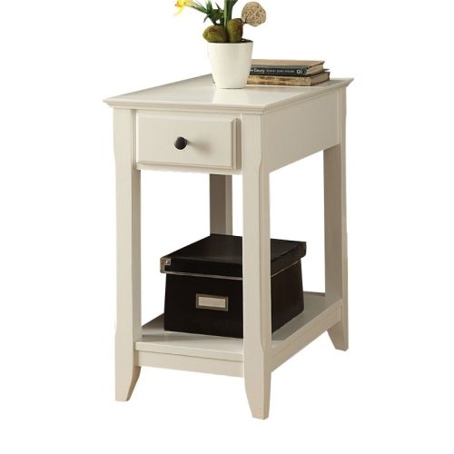 BOWERY HILL  End Table In In White