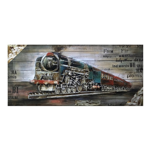 YOSEMITE HOME DECOR  "full Steam Ahead I" Wood Wall Art In Multi-Color