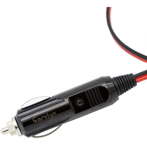 12V 24V Fused Car Replacement Cigarette Lighter Male Plug Power Adapter Extension Cable with Leads 15Amp 20A Fuse & LED Light