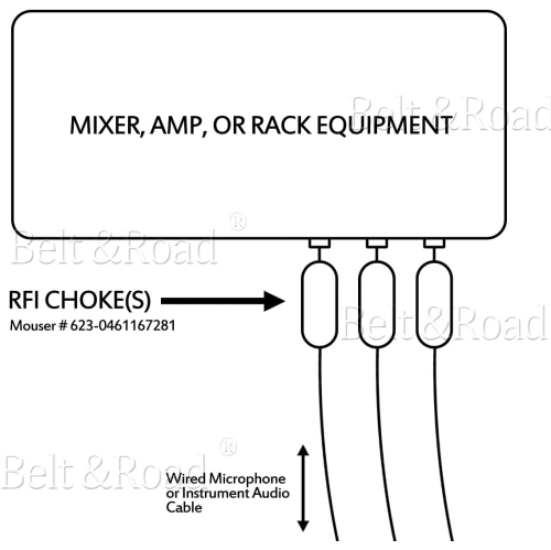 20 Pieces Clip-on Ferrite Ring Core RFI EMI Noise Suppressor Cable Clip for 3mm/ 5mm/ 7mm/ 9mm/ 13mm Diameter Cable, Black