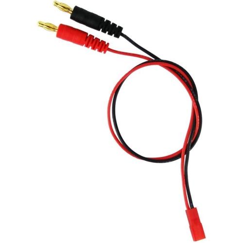 Câble de chargement RC de 4 mm avec connecteur banane mâle de 4 mm, câble de chargement en silicone souple JST de 20 awg, 30 cm, 11,8 po, pièces LiPo