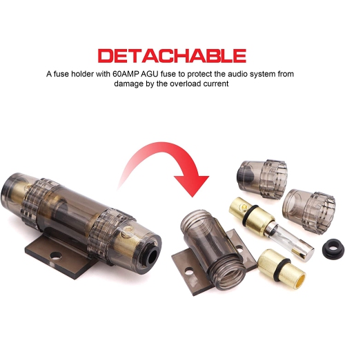 4 Gauge Car Amp Wiring Kit –Jeemitery Car Amplifier Install subwoofer Wire Wiring Kits Helps You Make Connections and Brings Power to Your Radio,