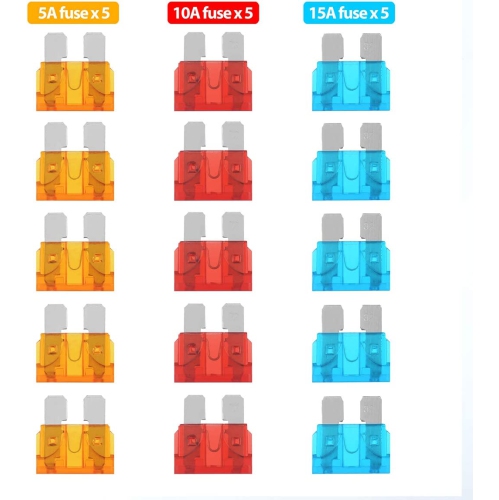 1m Car Cigarette Lighter with Fuses Kit Car Cigarette Lighter Adapter Add-a-Circuit TAP Adapter Lead 1.0mm Cable with 12V Fuse Holder for Micro Mini