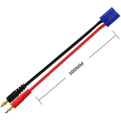 RC 2 pcs EC5 Male to 4.0mm Banana Connector with Silicone Cable Charger Wire Lipo Battery Connect Cable for FPV RC Power Supply