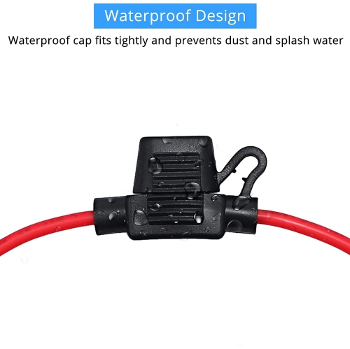10PCS Inline Fuse Holder ATM Waterproof Mini Blade Automotive Wire Fuse Holder 14 AWG for 12V 20A Fuses Car Boat RV