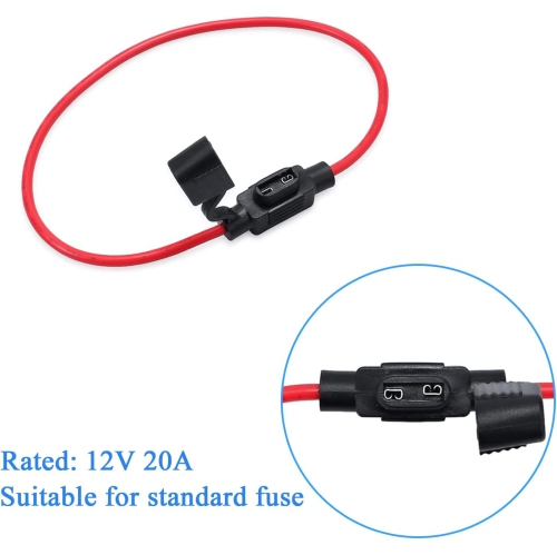 10PCS Inline Fuse Holder ATM Waterproof Mini Blade Automotive Wire Fuse Holder 14 AWG for 12V 20A Fuses Car Boat RV