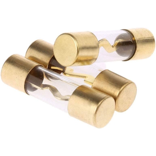 Radio d'auto Fuse Power Safety Protect en tube de verre plaqué or, 5 x 60 a AGU