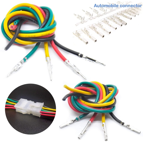 100Pairs 18-24AWG Male and Female Wire Pins Connectors for 4.2mm Pin Terminals Housing Jumper Wire Cable DIY Kit EK1963