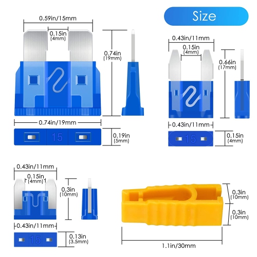 330 PCS Car Fuses Assortment Kit,Car Blade Fuses Set with Fuses Puller - Standard & Small & Mini Size(2A/3A/5A/7.5A/10A/15A/20A/25A/30A/35A/40A) Car
