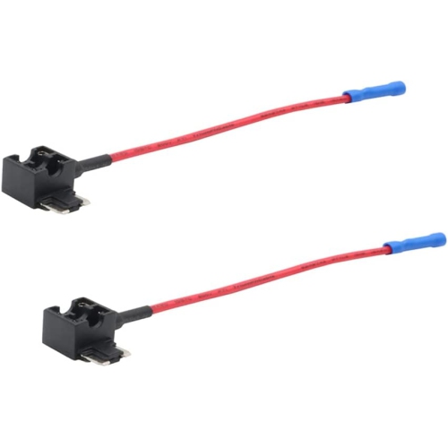 Automotive Car Truck 2 Pieces 16 Gauge Add-a-Circuit Fuse TAP Adapter for Low-Profile Mini Blade Type Fuse + 8 Pieces Low Profile Mini Fuse 5Apm