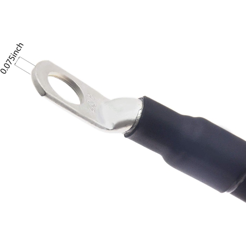 2PC 4 AWG Gauge Battery Power Inverter Cables,Tinned Copper Terminal,Good for Solar,Auto,RV,Motorcycle,Car& Marine