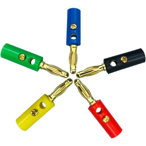 Fiche banane de 4 mm haut de gamme de 40 caisses, connecteur banane plaqué or, pour haut-parleur, récepteur audio/vidéo, amplificateurs et systèmes