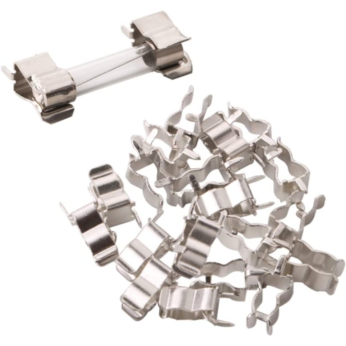 150Pcs 6X30mm Professional Car Fast-Blow Glass Tube Fuse Kit: 130Pcs Quick Blow Glass Tube Fuse + 20Pcs Fuse Seat, with Transparent Plastic Box