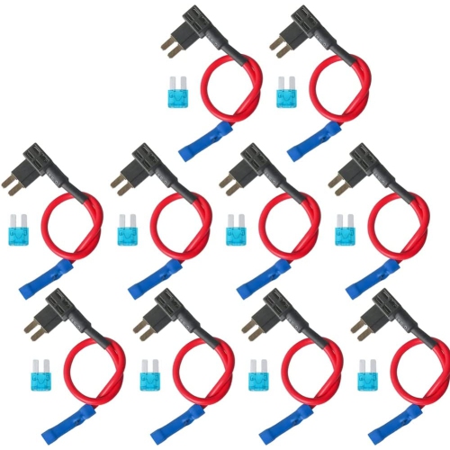 Etopars 10 X Car Vehicle 12V 24V Car Motor Add-a-circuit MICRO2 ATR Fuse Holder Adapter 15A