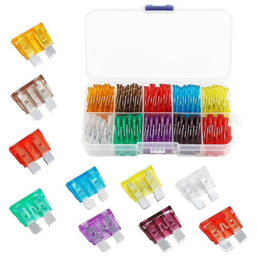 100Pcs Car Fuse Kit - Replacement Fuses Assortment Kit for Car/RV/Truck/Motorcycle(5A 7.5A 10A 15A 20A 25A 30A 35A 40A 50A) - Micro Blade Standard