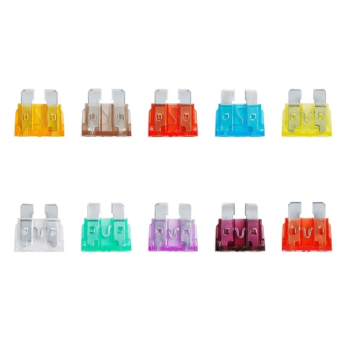 100Pcs Car Fuse Kit - Replacement Fuses Assortment Kit for Car/RV/Truck/Motorcycle(5A 7.5A 10A 15A 20A 25A 30A 35A 40A 50A) - Micro Blade Standard