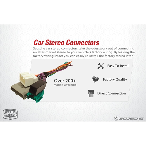 MA03B Radio Wiring Harness for 1998-Up Select Mazda Vehicles Speaker Connector