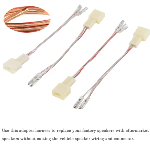 2 Pair Speaker Wire Adapter Connector Harness for Select 2000-2018 Toyota and Scion, Camry Vehicles
