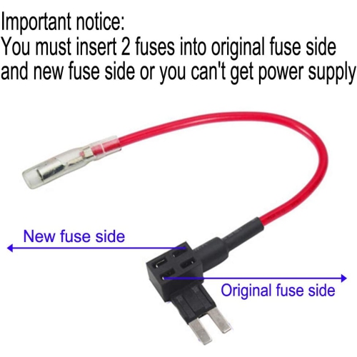 8pcs 12V 24V Add-a-Circuit Micro 2 Fuse Tap, Piggy Back Blade Fuse Holder with Wire Harness, 9pcs Micro 2 Fuse and Fuse Puller