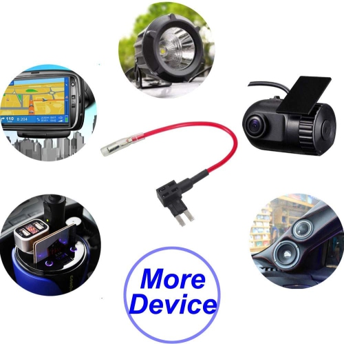 8pcs 12V 24V Add-a-Circuit Micro 2 Fuse Tap, Piggy Back Blade Fuse Holder with Wire Harness, 9pcs Micro 2 Fuse and Fuse Puller