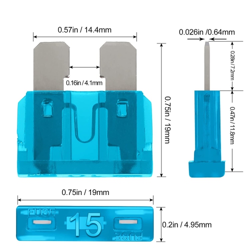 60Pcs Car Fuse Kit -Replacement Fuses Assortment Kit for Car/RV/Truck/Motorcycle(2Amp 3A 5A 7.5A 10A 15A 20A 25A 30A 35A 40A) - Standard Blade Fuses