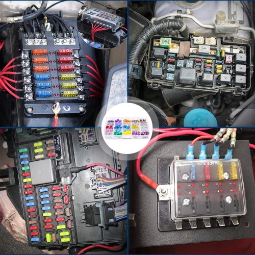 - 50014R 140pcs Low Profile Mini Blade Fuse Assortment, 2A 3A 5A 7.5A 10A 15A 20A 25A 30A 35A 40A Mini Blade Fuses for Car Boat Truck SUV Automotive
