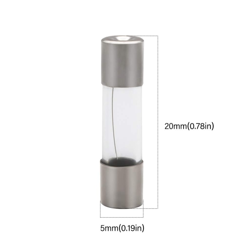 10pcs 5x20mm AGC Inline Fuse Holder + 100pcs 5x20mm Fast-Blow Glass Fuses Quick Blow Car Glass Tube Fuses Assorted Kit