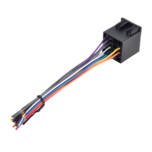 Car Radio 16 Pin ISO Wire Harness Adapter For Semi Truck Freightliner International Peterbilt Volvo Sterling Mack Kenworth Stereo Connector cable