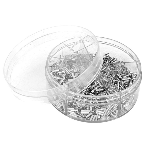 1900 Pieces Bare Non Insulated Butt Connector Cable Wire Crimp Terminals Electrical Splice DIY Assortment Kit with Storage Case